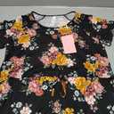 Womens Nursing Dresses Breastfeeding Short Sleeve Drawstring Maternity Nursing Dress with Pockets, L