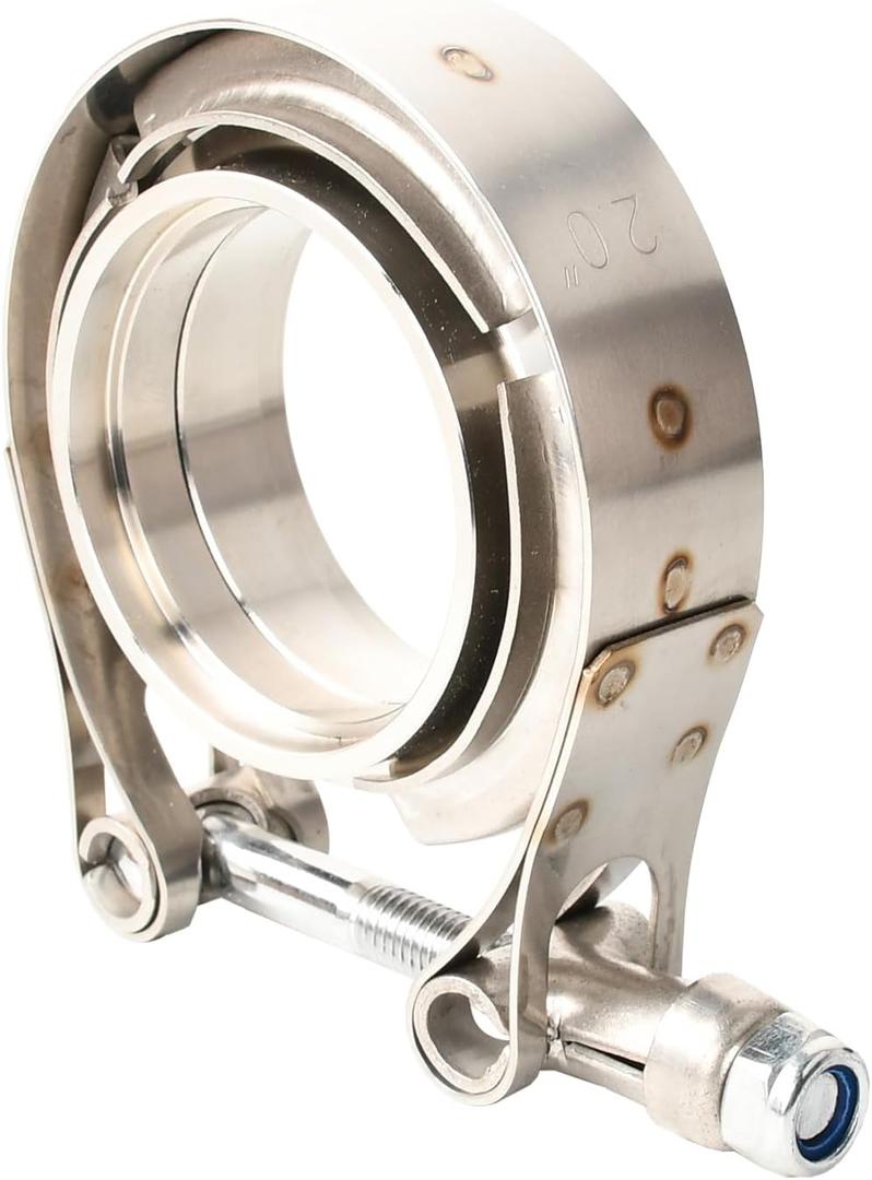 T304 Stainless Steel 2'' Inch V Band Bolt Clamp With Male Female Flanges Assembly For Exhaust System,Turbocharger,Exhaust Clamp 1PC