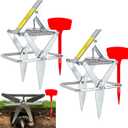2 Pack Upgraded Mole Traps Heavy Duty Scissor Mole Trap for Lawns Galvanized Steel Reusable Traps That Work Best Gopher Killer Easy One-Step Setup
