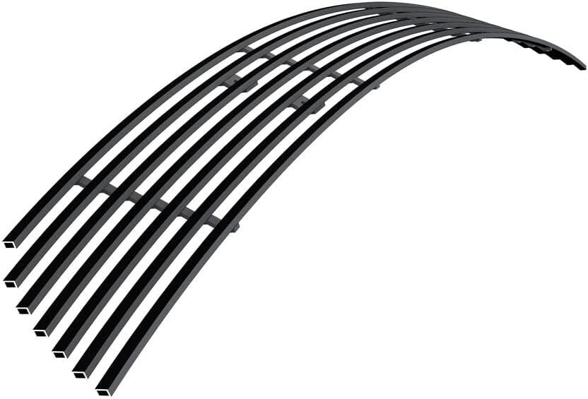 APS Compatible with Nissan Murano 2003-2008 Lower Bumper Stainless Steel Black 8x6 Horizontal Billet Front Grill Grille Insert N66486J