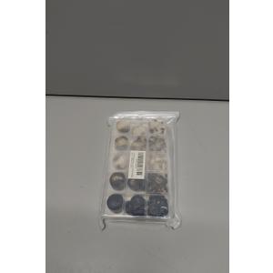 110Pcs Mixed Sewing Buttons, 4-Hole Craft Round Blazer Buttons, 5 Color 3 Size (15mm, 20mm, 25mm) Suit Coats Resin Button, Suitable for Variety Clothing Sewing, DIY Craft (Coffee Color) - Pack of 3
