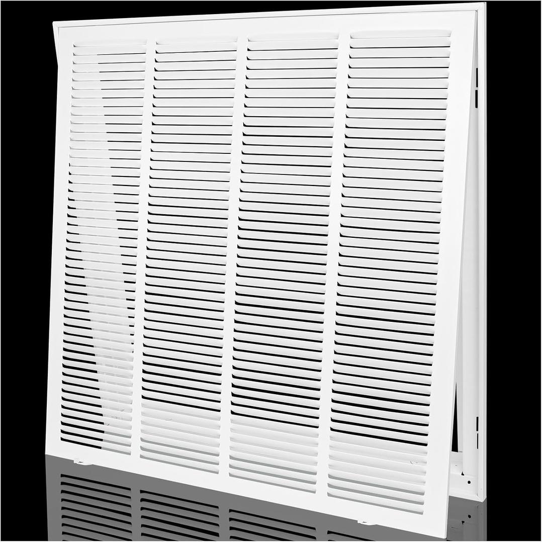 Return Air Filter Grille 20x25,Air Return Vent Cover for 20"W x 25"H Duct Opening,Steel HVAC Vent Covers for Wall and Ceiling,Holds 1" Thick AC Filter, For 20''W25''H-Duct Opening