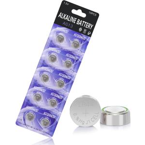 LR44 Batteries 10 Pack, L1154F AG13 357 303 SR44 A76 Premium Alkaline Battery 1.5V Button Coin Cell Battery for Watch Batteries