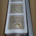 Crystal Black Gold Bathroom Vanity Light, 4-Lights Bathroom Lighting Fixtures Over Mirror Modern Crystal Wall Lighting with Square Shade