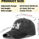 Funny Golf Distressed Washed Black Baseball Caps Let's Par Tee Pure White Printed Cotton Adjustable Baseball Hats for Men Women Great Birthday Gifts for Dad Mom Friend Coworker Golf Lover (Gray)