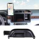 Aunginsy Center Console Dash Storage Tray Compatible with Ford Maverick 2022 2023 2024 Dashboard Multi-Functional Phone Holder Storage Box Organizer Tray Insert with Mobile Phone Mount Accessories