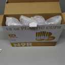 N9R 72PCS Gold Plastic Cups, 12OZ Clear Plastic Cups with Gold Rim, Disposable Cups Perfect for Parties, Wedding and Birthday