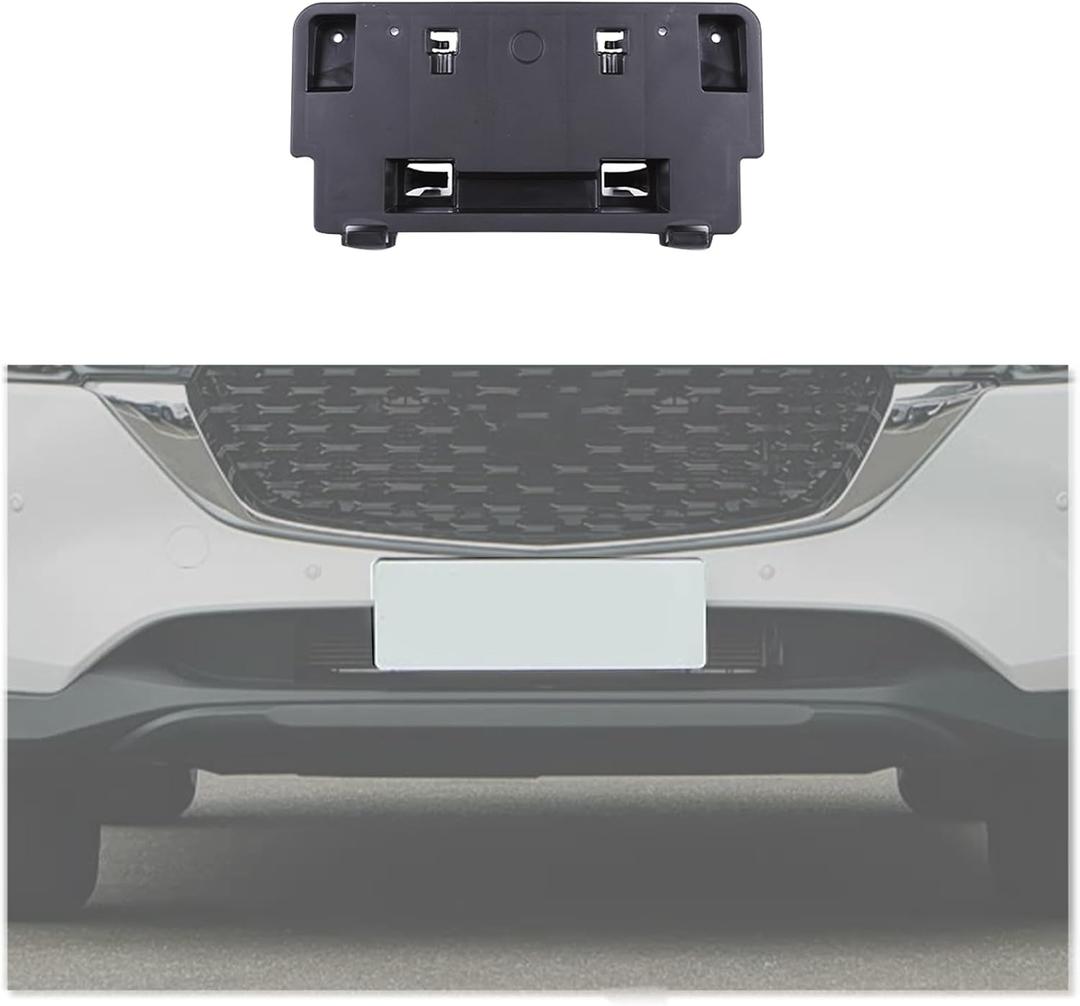 Car Front License Plate Mounting Bracket Compatible with Mazda CX-5 2022-2025，Front Bumper Tow Hook License Plate Mount Bracket Tag Holder Mounting Mount Adapter Kit OE: MA1068124，KPF150171