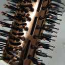 Travel Blow Dryer Brush in one, Dual Voltage 110V-240V Mini Hot Air Brush, Hair Trends Nano Titanium 2 Inch One Step Hair Dryer and Styler Volumizer Oval Shape (50 mm, White & Rose Gold)