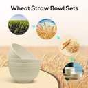 Numkey 60 oz [Set Of 6] Large Cereal Bowls Wheat Straw Bowls Salad bowls Soup bowls Unbreakable Oversized bowl Dishwasher & Microwave safe BPA free Cereal bowls for kitchen (Beige)