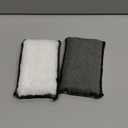 8 PCS 5"×3" Car Interior Scrubbing Sponges, Microfiber Car Wash Sponges, Auto Detailing Scrub Pads, Interior Cleaning Sponges for Car Leather, Plastic, Vinyl, Upholstery (Gray White)