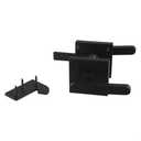 Aluminum Garden Gate Latch Double-Sided Handle for Wooden Fence Barn Door Hardware Flip Lock Child Pet Safety Outdoor Black