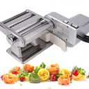 Shule Electric Pasta Maker Machine with Motor Set Stainless Steel Pasta Roller Machine Silver