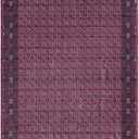 Keen Home Design Vintage Washable Area Rug, Non-Slip Low Pile, 6x9,Burgundy / Navy Blue