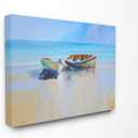 Stupell Industries Two Row Boats at The Shining Shore Painting Canvas Wall Art, 30 x 40, Multi-Color