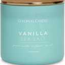 Colonial Candle Vanilla Sea Salt Scented Candle, Pop of Color Collection, 3 Wick, Blue, 14.5 oz - Up to 60 Hours Burn