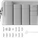 5 Pack Brief and Fashion Travel Bottles TSA Approved, BPA Free Travel Size Travel Containers Refillable Squeeze Bottles for Cosmetic Shampoo Cream Conditioner Lotion Soap (Nordic grey)