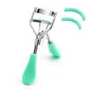 Vophoeen Eyelash Curler - Ergonomic Design for All Eye Shapes, Precision Curl Control, Superior Long- Lasting Curl, Gentle on Lashes, Includes 2PCS Silicone Replacement Pads, Easy to Use (Green), Pack of 2