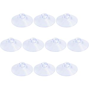Pawfly 10 Pack Suction Cups 1.2 Inch, PVC Plastic Sucker Without Hooks for Home Kitchen Bathroom Organization Christmas Decoration Window