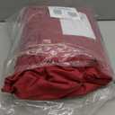 VACVELT 5 Piece Pinch Pleated Duvet Cover King Size Set, Burgundy Pintuck Duvet Cover with Zipper & 8 Ties, Shabby Chic Microfiber Duvet Cover + 2 Pillow Shams + 2 Pillowcases, No Comforter