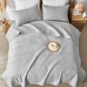 Davulos King Quilt Bedding Set, Light Grey Ultrasonic King/Cal King Quilt Set Reversible Microfiber Bedspread, Lightweight Soft Modern Geometric Coverlet Set for All Seasons (1 Quilt,2 Pillow Shams)