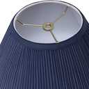 Aspen Creative 33195, Transitional Hardback Empire Shaped Mushroom Pleated Dark Blue Spider Shade, 6" Top x 16" Bottom x 12" Slant