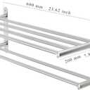Bathroom Towel Rack with 24-Inch Multilayer Hotel Racks 304 Stainless Steel Towel Bar Shelf Wall-Mounted Brushed Finish Bar with Towel Shelves,2-Tier Bar Mounted