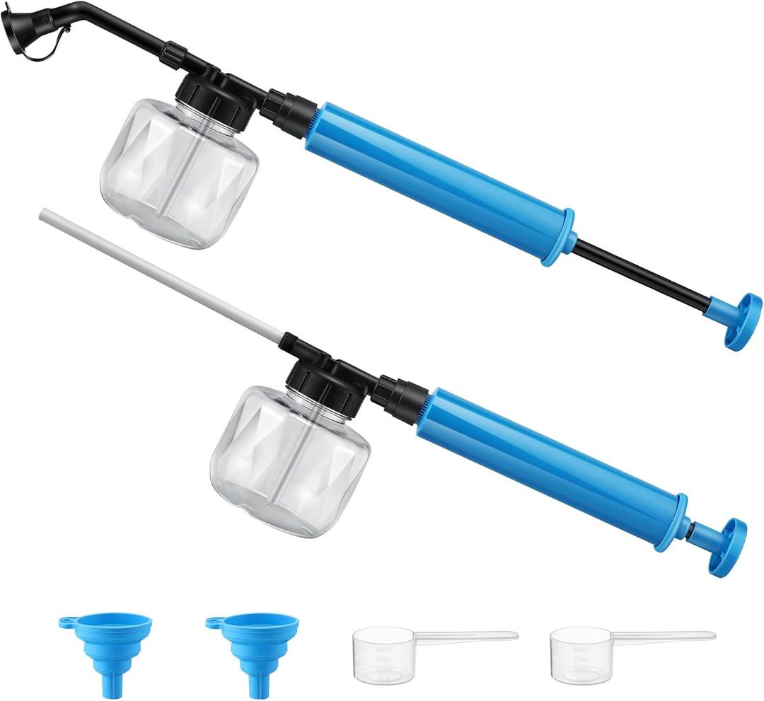 Qualirey 2 Pack Diatomaceous Earth Duster, 250ml Garden Powder Applicator Dispenser, Bulb Duster Sprayer, Home Powder Applicator, Puffer Sprayer for Multi Purpose Indoor & Outdoor (Blue)