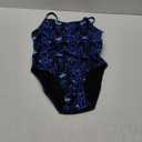 iSwim Varsity Blur Thin Strap One Piece Swimsuit Womens' Competitive Swimwear, Training Fit, Quick Dry, UPF 50+, Lined & Chafe-Resistant - Blue - 36