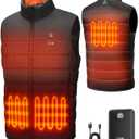 ZKN Heated Vest for Men with 14400mAh Battery Pack, 3 Heating Levels Men's Heated Vest, Lightweight Heated Jackets for Winter (Medium)