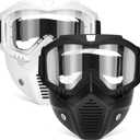 POKONBOY Detachable Masks, Tactical Mask with Goggles Compatible with Nerf Rival, Apollo, Zeus, Khaos, Atlas, & Artemis Blasters Rival Mask (Black+White)