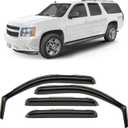 CLIM ART in-Channel Incredibly Durable Rain Guards for Chevrolet (Chevy) Suburban 1500 2007-2014/Suburban 2500 2007-2013, Original Window Deflectors, Vent Window Visors, Vent Deflector, 4 pcs.- 607180