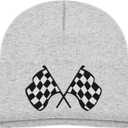 swqfzki Beanies Hats Newborn Boys Girls Funny Warm Caps Checkered Flags Hat Infant Race Flag Hats Baby Beanies Cap (0-12 Months)