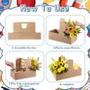 Qinyoung 12 Sets 13x10.5''back to school teacher basket, Kraft Brown, 1 Count