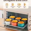 Juimma Ramekins 6 oz, Creme Brulee Ramekins Oven Safe, Ramiken Small Bowls Ceramic Baking Dishes for Pudding Custard, Dipping Sauce Cups for Souffle Ice Cream, Set of 6, Morandi Color