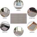 LEEVAN Black and White Striped Outdoor Rug Runner 2x4 Layering Doormat Farmhouse Front Porch Rug Cotton Woven Washable Throw Carpet for Hallway/Front Steps/Bathroom/Kitchen/Home Entrance
