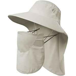 icolor Women Sun Hat UPF 50+ Wide Brim Sunscreen Visor Sun Protection Cap w/12 Neck Flap Sun Shade Hat for Girl Lady