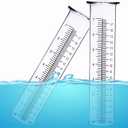 BIUWING 7 inch Rain Gauge Replacement Tube Glass for Yard Garden and Outdoor Home, with Tube Brush, Best Rated,2 Packs
