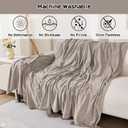 MEETSKY Couch Cover for 2 Cushion Sofa, Washable Cat Scratch Proof Sofa Covers Love Seat L Shape Soft Sectional Sofa Slipcover Furniture Protector for Dogs Pets Kids, 71" x 102", Oat