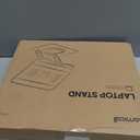 Lamicall Adjustable Laptop Stand for Desk - 360 Rotating Base Ergonomic Computer Stand, Aluminum Laptop Riser Foldable Protable for Office Home fits MacBook Air Pro, Dell, HP (10-17.3'') -Sliver (NEW Upgraded - Silver)