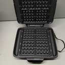 Dash No-Drip Waffle Maker - Makes Four Waffles at Once for Hassle-Free Breakfasts - Dual Nonstick Heating Plates & Quick Heat-Up System - Easy-Release Surface - Silver