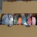 TECBEARS High Speed PLA 3D Printer Filament Bundle, Matte PLA Filament 1.75mm for High Speed 50-600mm/s, 8 Pack,250g Spool, Black+White+Blue+Orange+Pink+Red+Green+Olive Green