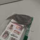 REECHO Human Hair Clip-in Hair Volumizer - 2PCs 8 Inch Short Thick Hairpieces for Extra Volume, Easy Clip-in Extensions for Thin & Fine Hair - Dark Grey