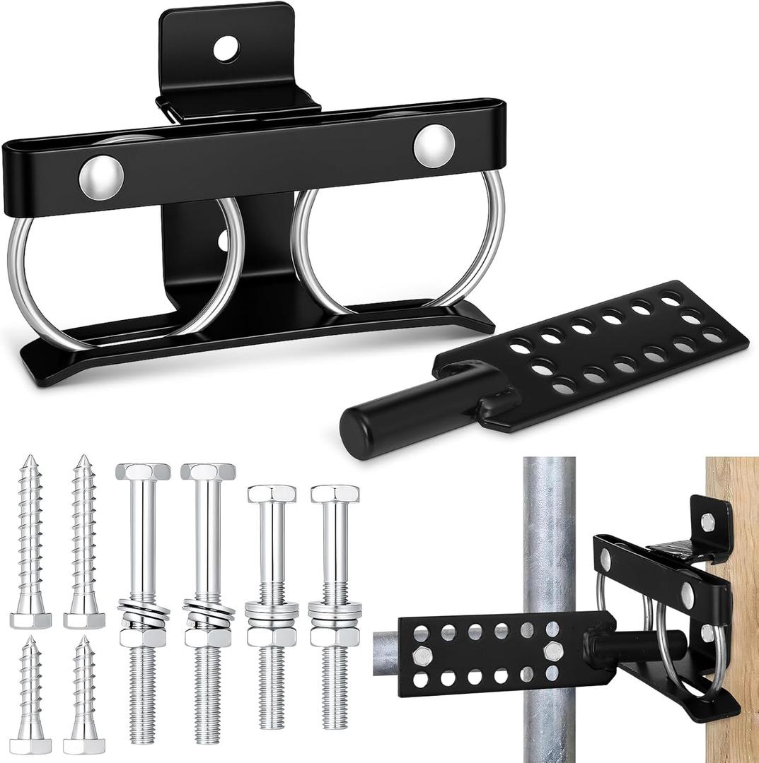 Universal Two-Way Electric Fence Gate Latch with Universal Mounting and Strike Bar Reinforced Steel Powder Coated Finish Black Durable Hardware for Farm Ranch Fence Gates