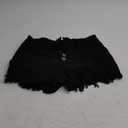 Womens Fringed Button Up Shorts, L