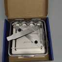 SOLEADER Pot Lid Holder While Cooking, 2 in 1 Stainless Steel Upright Spoon Rest with Drip Tray, Space Saving Kitchen Utensil Organizer for Stove Top Countertop, Lid Rack for Pots and Pans