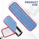 Replacement Mop Pads for Rubbermaid Commercial 18.5 Inch Mop Head - 12 Pack Reusable Wet & Dry Cleaning Mop Head Replacement Refills Fit for Any Microfiber Flat Mop System 18" and 17"