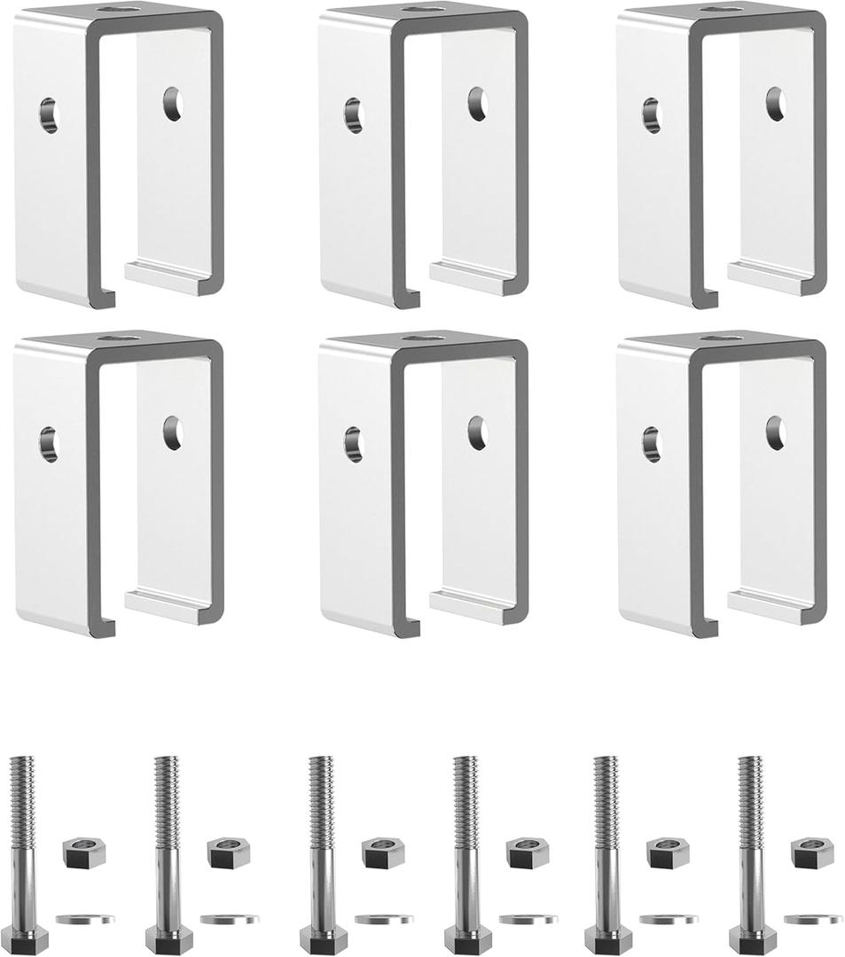 Channel Trolley Track Hanger Bracket for UNISTRUT Strut Channel, 1-5/8 Intermediate Support Hange Bracket for All 1-5/8" Channel Trolley Track (6 Set)