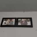 Double Horizontal 4X6 Hinged PS Family Picture Frame Collage For Desktop or Tabletop (Black 64X2) Black