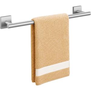 USHOWER Brushed Nickel Towel Bar, 18 Inch Towel Racks for Bathroom Wall Mounted, 304 Stainless Steel Towel Holder with Square Base, Modern Home Decor (Total Length 20 Inch)